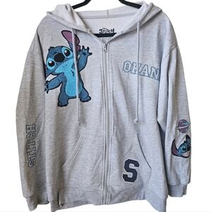 Disney Stitch zip-up hoodie size XL